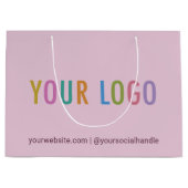 オリジナル ギフトバッグ カスタム ロゴ ワインレッド パープル (正面)