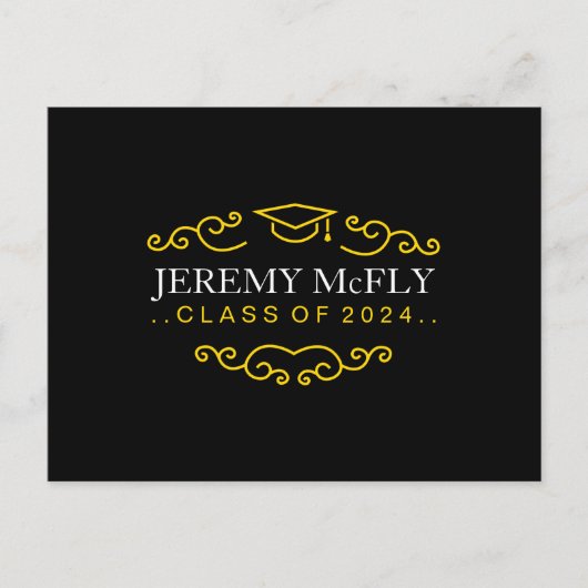 オリジナル クラス 卒業 案内ポストカード (正面)