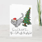 オリジナル クリスマス メリークリスマス イタズラ猫 友達へのプレゼント (裏面)
