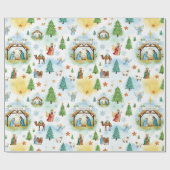 オリジナル クリスマス 聖誕祭 パターン ラッピングペーパー (フラット)