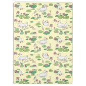 オリジナル クリップボード - 白いあひる & 水生植物 (裏面)