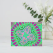 オリジナル クローバー 緑の花のポストカード ポストカード (スタンド正面)