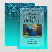 オリジナル グリッター 招待状 (正面/裏面)