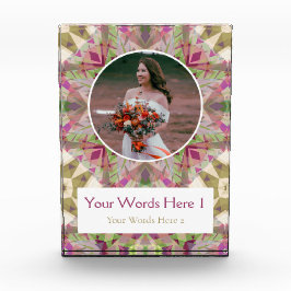 オリジナル グリーン ピンク パープル スター ウェディング 新婚 フォトブロック