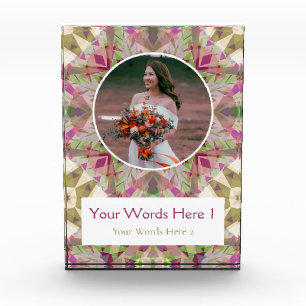 オリジナル グリーン ピンク パープル スター ウェディング 新婚 フォトブロック