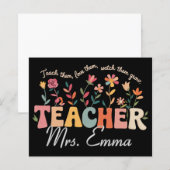 オリジナル グルーヴィー フラワー 教師 カスタム ギフト (正面/裏面)