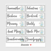 オリジナル ゲストリスト 10名 ワスレナグサ フラワー シール (シート)