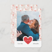 オリジナル コラージュ カップル フォト & バレンタインデー サンキューカード (正面/裏面)