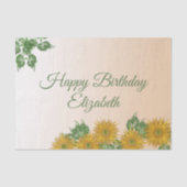 オリジナル ゴールデンフラワー アートコーナー 誕生日 薄葉紙 (正面)