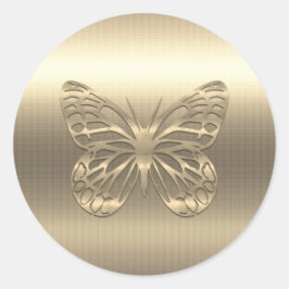 オリジナル ゴールド バタフライ アニマル ラウンドシール
