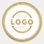 オリジナル ゴールド プロモーション ビジネス ロゴ ブランド ラウンドシール (正面)