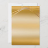 オリジナル ゴールド 50周年記念 ハート型アーチ 招待状 (裏面)