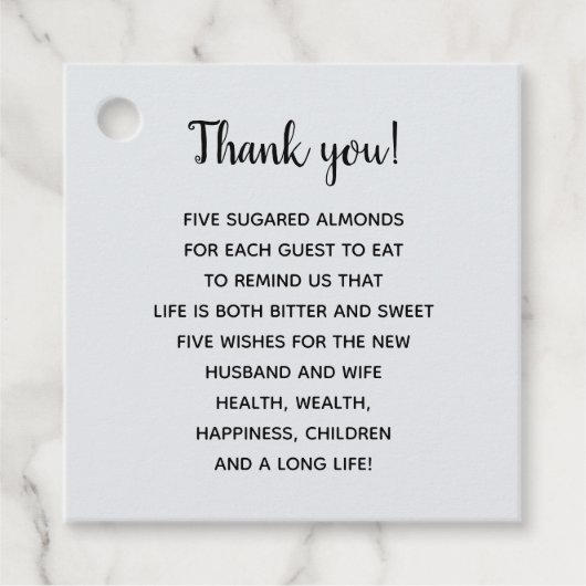 オリジナル サクランボ ウェディング フェイバータグ (正面)