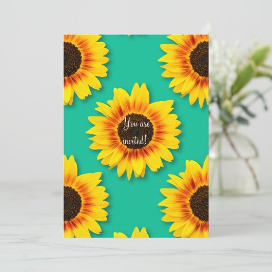 オリジナル サンキュー フラワー ペーパー パーティー 招待状 (スタンド正面)