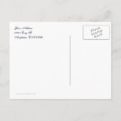 オリジナル サンクス フラワー フェイク キャンバス ポストカード (裏面)