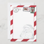 オリジナル サンタのノースポール消印を追加 招待状 (正面)