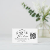 オリジナル シェア・ザ・ラブ ウェディングQRコード エンクロージャーカード (スタンド正面)