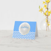 オリジナル シェブロン バレーボール メッセージカード カード (黄色い花)