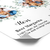 オリジナル シグネチャードリンク エレガント ペット ウェディング フォト ポスター (角)