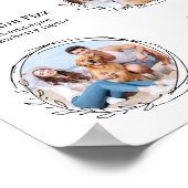 オリジナル シグネチャードリンク 3 枚の写真 犬 ペット 結婚式 ポスター (角)