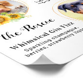 オリジナル シグネチャー ドリンク 向日葵 ペット ウェディング ポスター (角)