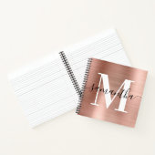オリジナル シグネチャー モノグラム フォト ローズゴールド フォイル ノートブック (内部)
