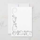 オリジナル シルバー スワール 受付カード 招待状 (裏面)