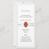 オリジナル シンプル ブラウン ブライダルシャワー 招待状 (正面)