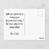 オリジナル シンプル 誕生日 おしゃれ 楽しい フォト ポストカード (裏面)