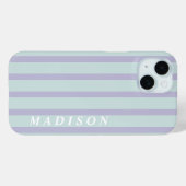 オリジナル ストライプ ラベンダー ミント Case-Mate iPhoneケース (裏面 (横))