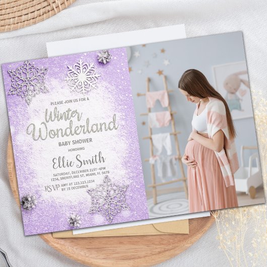 オリジナル スノーフレーク ベイビー セレブレーション 招待状