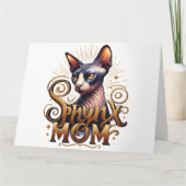 オリジナル スフィンクス猫 ママ ハッピー マザーズデー カード (正面)