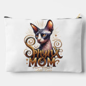 オリジナル スフィンクス猫 ママ 母の日 メイクポーチ アクセサリーポーチ (裏面)