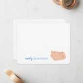 オリジナル タビー猫 グリーティングカード ノートカード (正面/裏面インサイチュ)