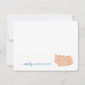 オリジナル タビー猫 グリーティングカード ノートカード (正面)