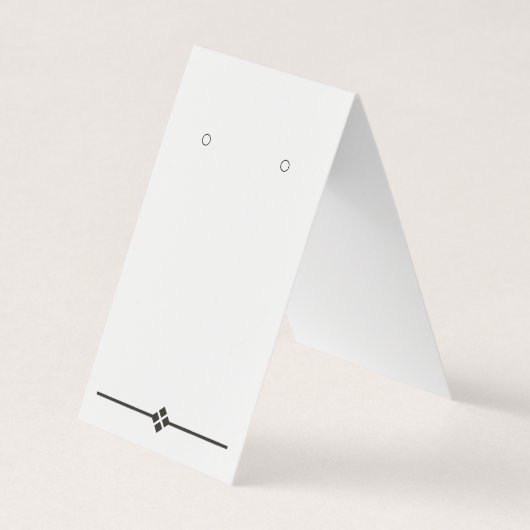 オリジナル ダイヤモンド 折りたたみ テント イヤリング ディスカード 名刺 (正面)