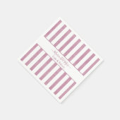 オリジナル ダスティーローズ ストライプ ナプキン スタンダードカクテルナプキン (角)