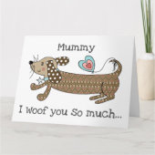 オリジナル ダックスフンド マザーズデー カード (正面)