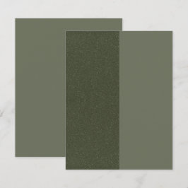オリジナル ツートン モスグリーン フラット セーブ・ザ・デート カード