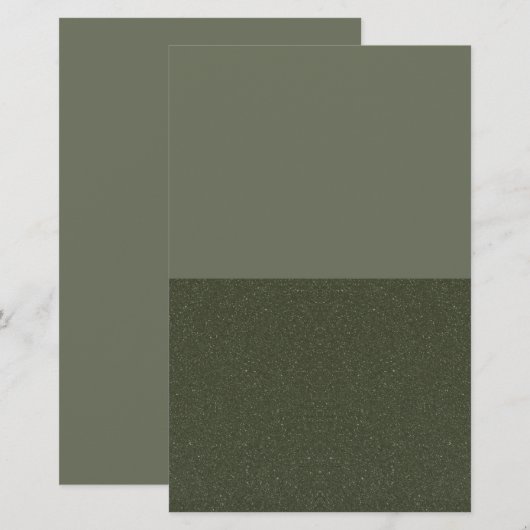 オリジナル ツートン モスグリーン プロフェッショナル ステーショナリー (正面/裏面)