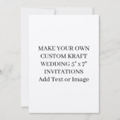 オリジナル テキストまたは画像を追加 エレガント クラフト 結婚式 5x7 招待状 (正面)