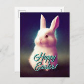 オリジナル テキスト イースター ウサギ テンプレート (正面/裏面)