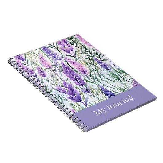 オリジナル テキスト パープル フローラル ジャーナル (右側)