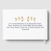 オリジナル テキスト フォト メモリアル 葬儀 葉 ゲストブック (裏面)