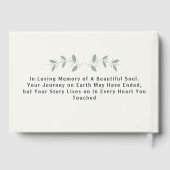 オリジナル テキスト フォト メモリアル 葬儀 葉 ゲストブック (裏面)