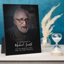 オリジナル テキスト メモリアル トリビュート フォト テーブルトップ プラーク