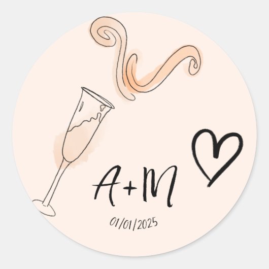 オリジナル デザインの お祝い ステッカー (正面)