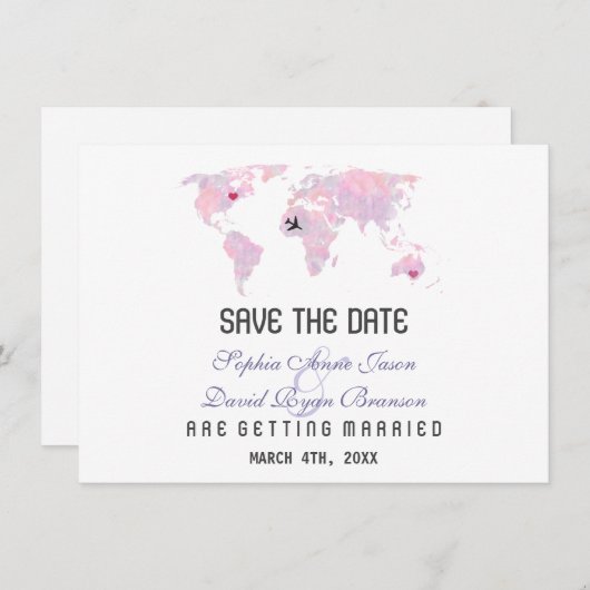 オリジナル デスティネーション ワールド マップ 保存日 セーブザデート (正面/裏面)