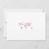 オリジナル デスティ  ワールド マップ ウェディング セーブ・ザ・デート 招待状 (裏面)