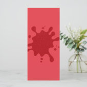 オリジナル トマト レッド スプラット メニュー カード (スタンド正面)